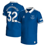 Everton Hummel Home Shirt 2023-24 - Kids with Branthwaite 32 printing - Kit Captain