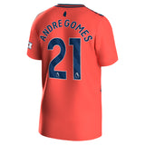 Everton Hummel Away Shirt 2023-24 - Kids with Andre Gomes 21 printing - Kit Captain