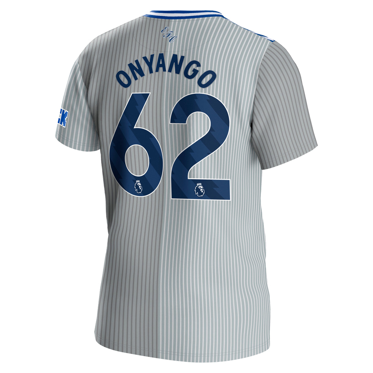 Everton Hummel Third Shirt 2023-24 with Onyango 62 printing - Kit Captain