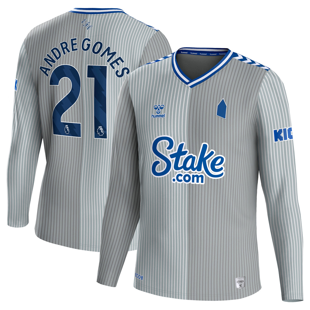 Everton Hummel Third Shirt 2023-24 - Long Sleeve with Andre Gomes 21 printing - Kit Captain