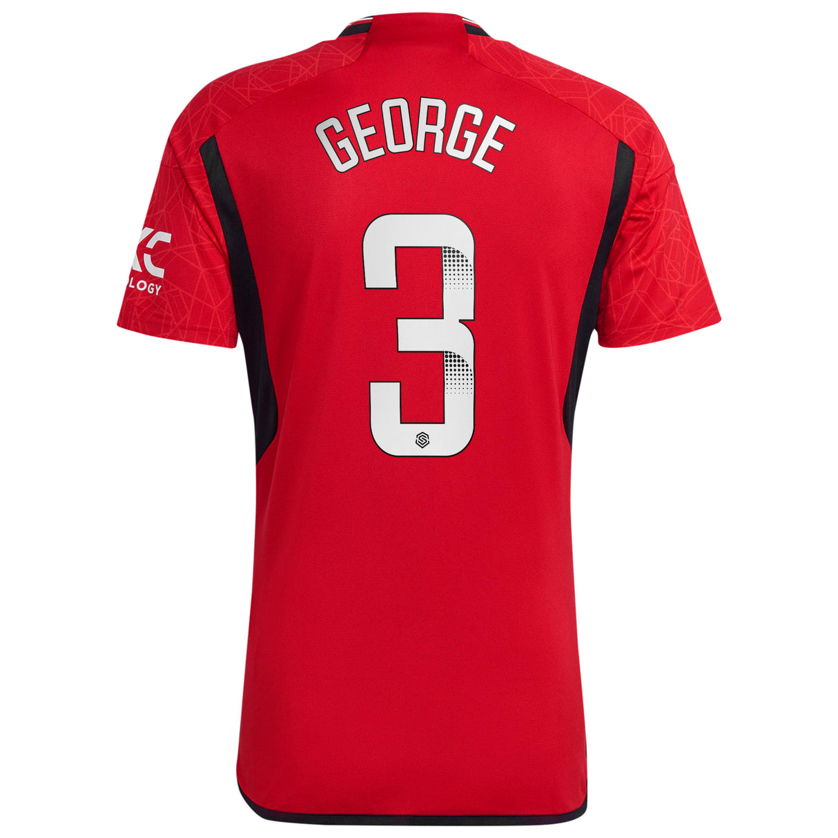 Manchester United WSL adidas Home Shirt 2023-24 - With George 3 Printing - Kit Captain