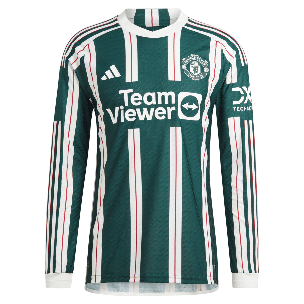 Manchester United WSL adidas Away Authentic Shirt 2023-24 - Long Sleeve - With George 3 Printing