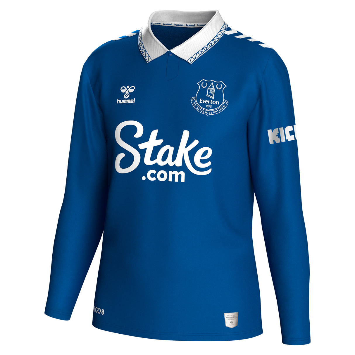 Everton WSL Hummel Home Shirt 2023-24 - Long Sleeve with Aherne 41 printing - Kit Captain