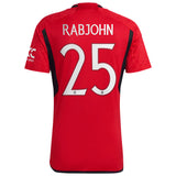 Manchester United Cup adidas Home Shirt 2023-24 - With Rabjohn 25 Printing - Kit Captain