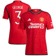 Manchester United Cup adidas Home Authentic Shirt 2023-24 - With George 3 Printing - Kit Captain