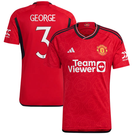 Manchester United Cup adidas Home Shirt 2023-24 - With George 3 Printing - Kit Captain