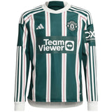 Manchester United Cup adidas Away Shirt 2023-24 - Kids - Long Sleeve - With Malard 9 Printing - Kit Captain