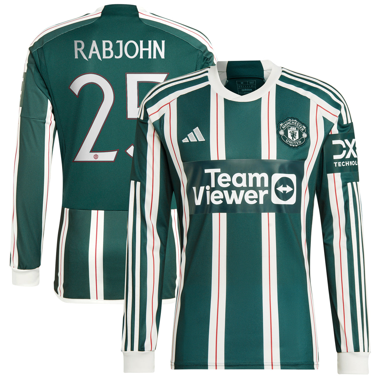 Manchester United Cup adidas Away Shirt 2023-24 - Long Sleeve - With Rabjohn 25 Printing