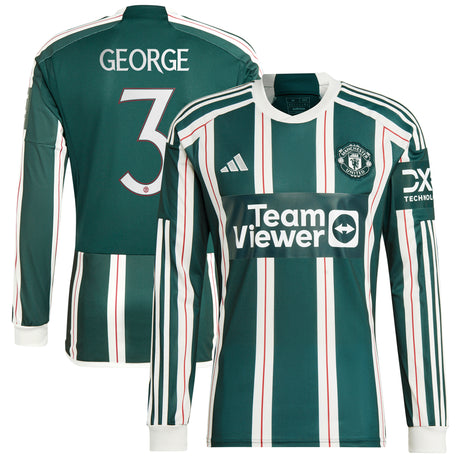 Manchester United Cup adidas Away Shirt 2023-24 - Long Sleeve - With George 3 Printing