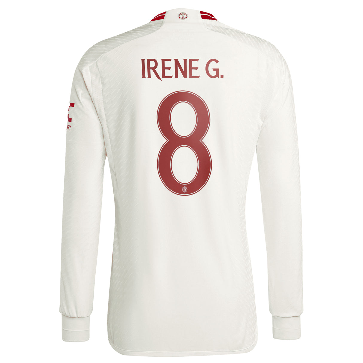 Manchester United Cup adidas Third Authentic Shirt 2023-24 - Long Sleeve - With Irene G. 8 Printing - Kit Captain