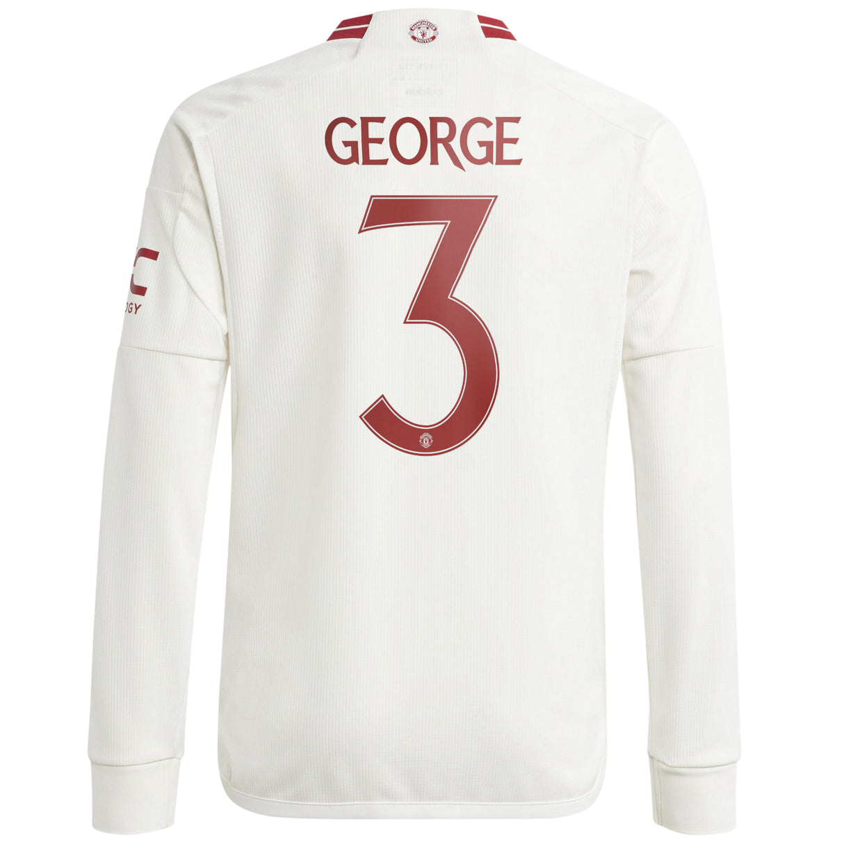 Manchester United Cup adidas Third Shirt 2023-24 - Kids - Long Sleeve - With George 3 Printing - Kit Captain