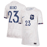 France Women Nike Away Stadium Shirt 2023-24 - Kids with Becho 23 printing - Kit Captain