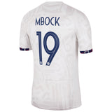 France Women Nike Away Stadium Shirt 2023-24 - Mens with Mbock 19 printing - Kit Captain