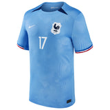 France Women Nike Home Stadium Shirt 2023-24 - Mens with Baltimore 17 printing - Kit Captain