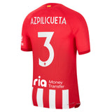 Atlético de Madrid Metropolitano Nike Home Vapor Match Shirt 2023-24 with Azpilicueta 3 printing