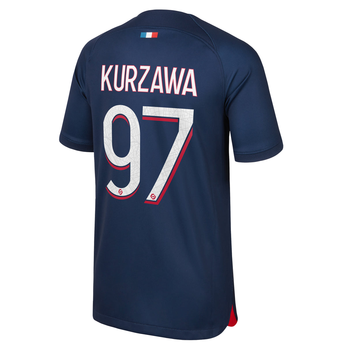 PSG Nike Home Stadium Shirt 2023-24 - Kids with Kurzawa 97 printing - Kit Captain