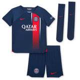 PSG Nike Home Stadium Kit 2023-24 - Little Kids with Kurzawa 97 printing - Kit Captain