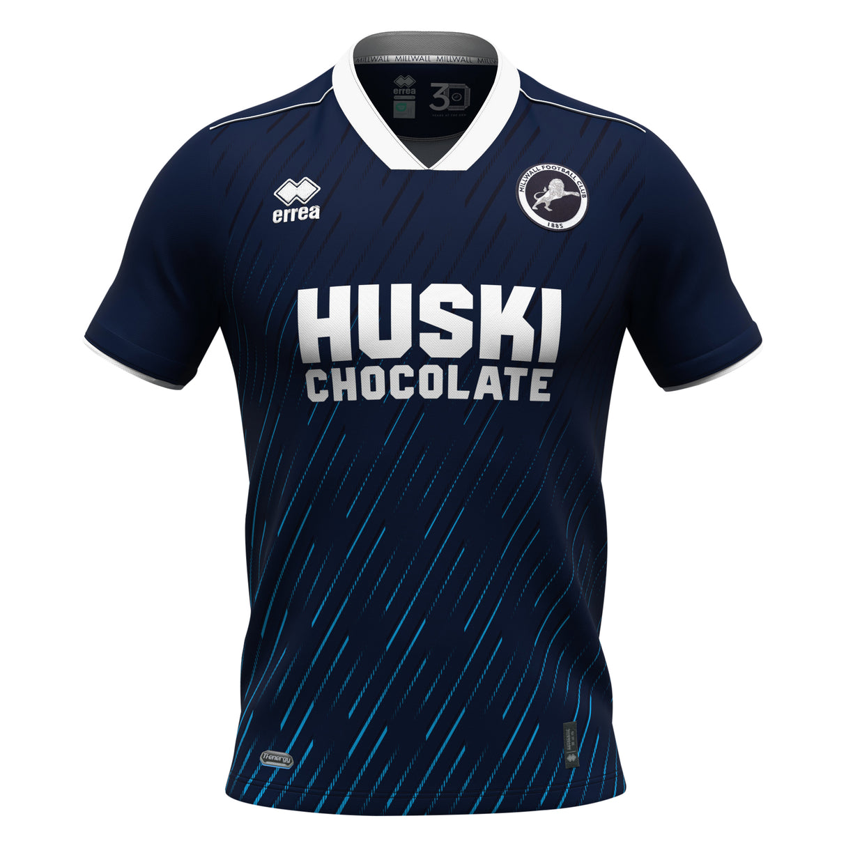 Millwall Errea Home Shirt 2023-24 - Kevin NISBET 7 - Kit Captain