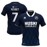 Millwall Errea Home Shirt 2023-24 - Kids - Kevin NISBET 7 - Kit Captain