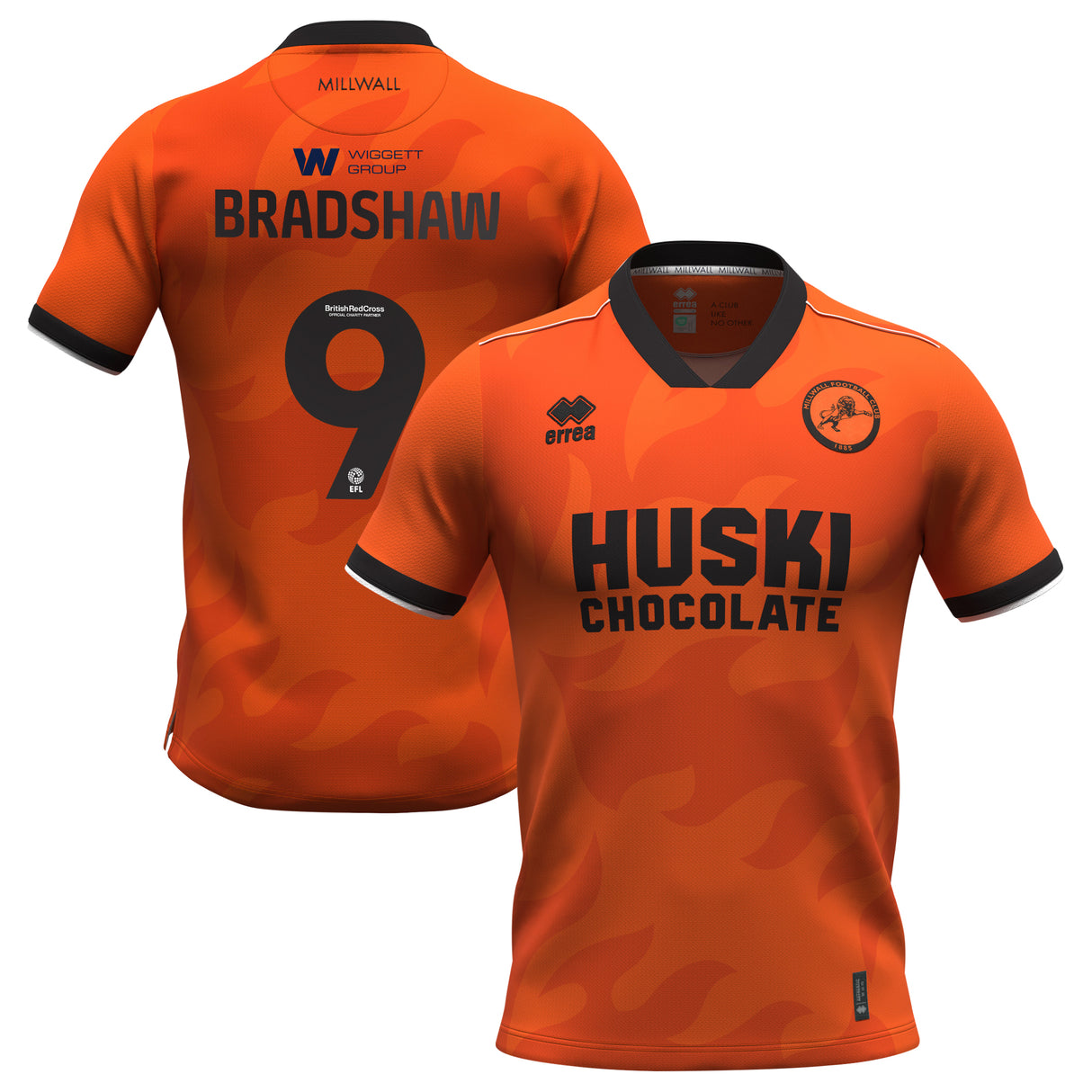 Millwall Errea Third Shirt 2023-24 - Kids - Tom BRADSHAW 9 - Kit Captain