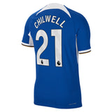 Chelsea Home Vapor Match Sponsored Shirt 2023-24 with Chilwell 21 printing - Kit Captain