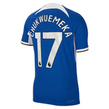 Chelsea Home Vapor Match Sponsored Shirt 2023-24 with Chukwuemeka 17 printing - Kit Captain