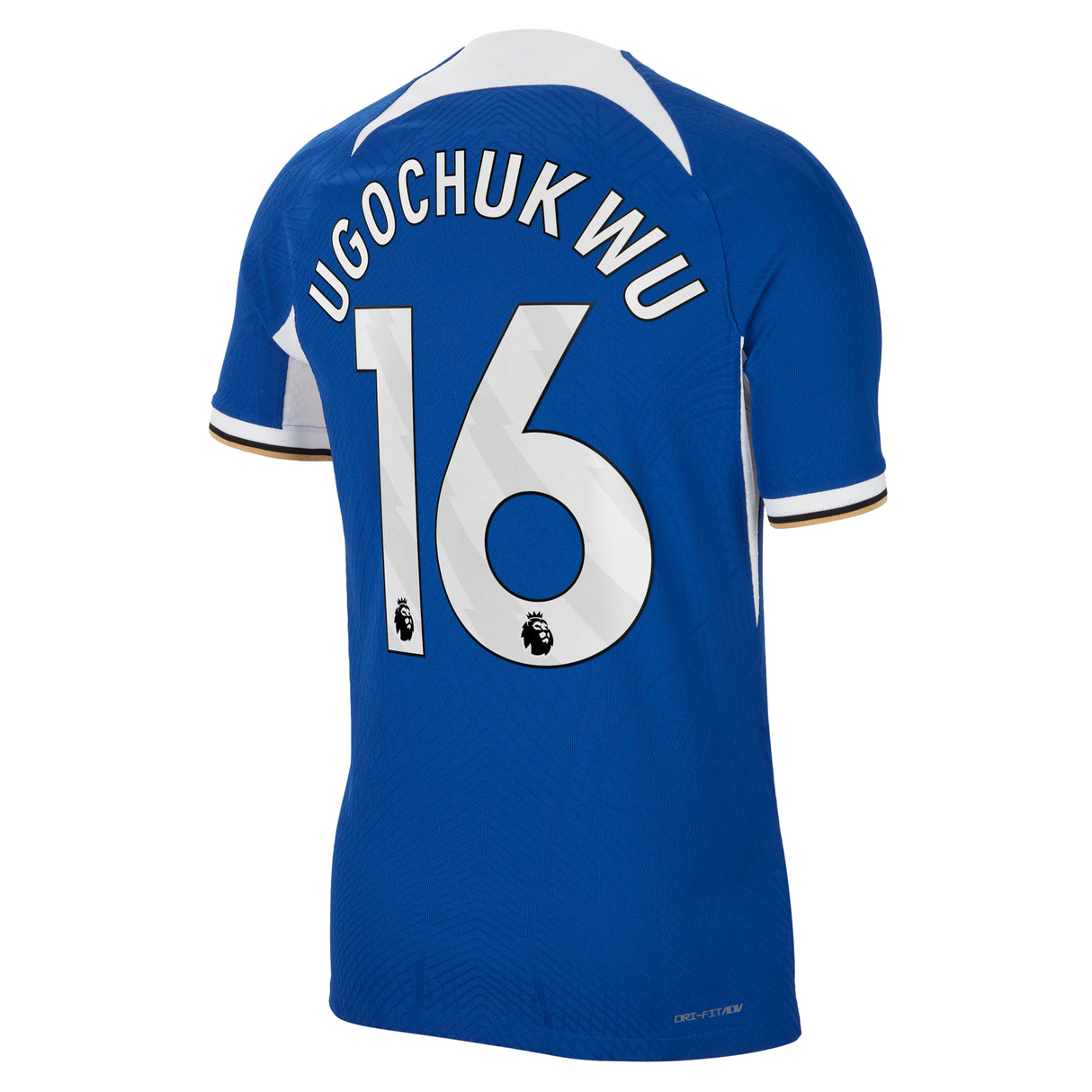 Chelsea Home Vapor Match Sponsored Shirt 2023-24 with Ugochukwu 16 printing - Kit Captain