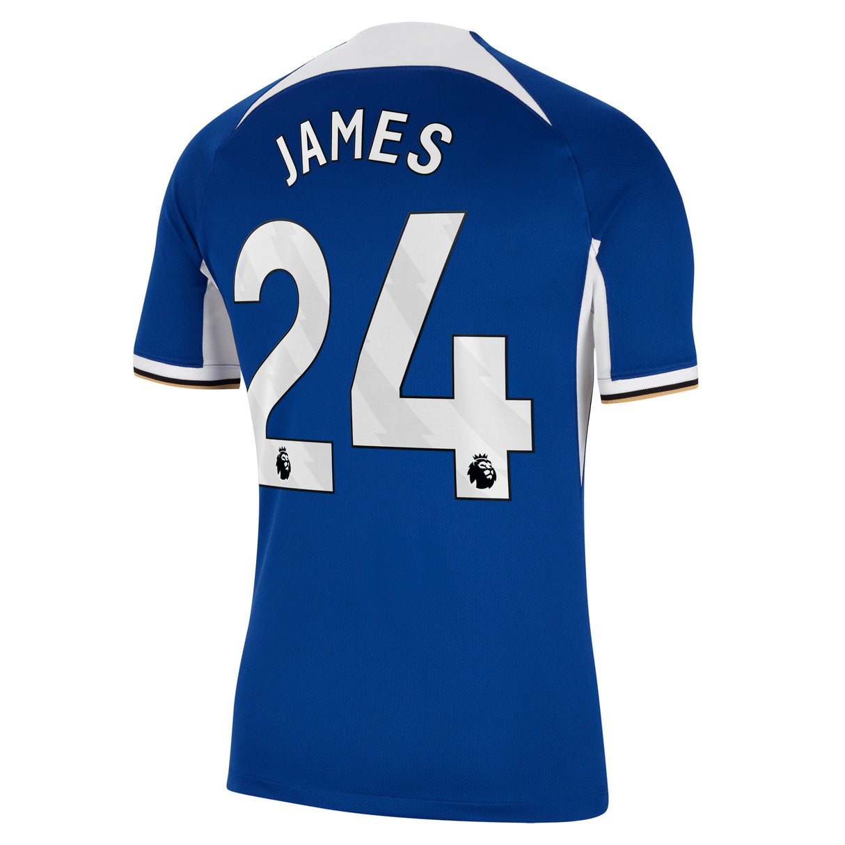 Chelsea Nike Home Stadium Sponsored Shirt 2023-24 with James 24 printing