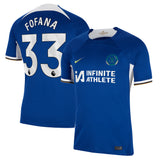 Chelsea Nike Home Stadium Sponsored Shirt 2023-24 with Fofana 33 printing