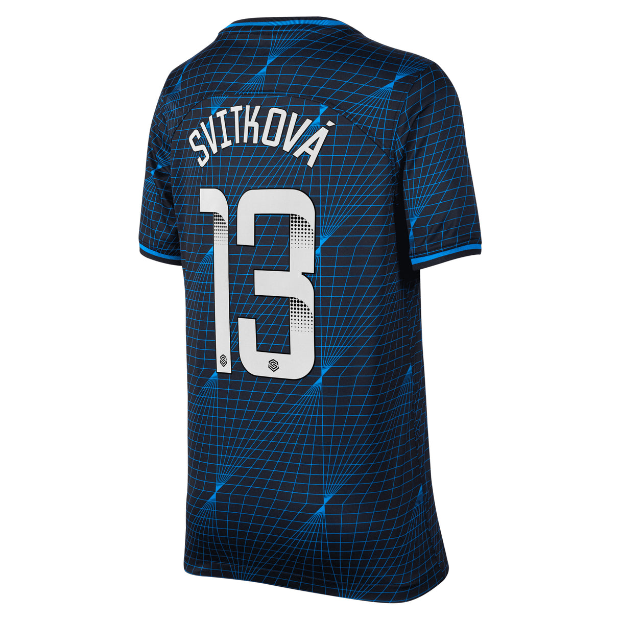 Chelsea WSL Nike Away Stadium Sponsored Shirt 2023-24 - Kids with Svitková 13 printing