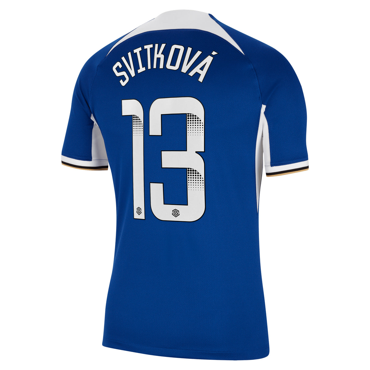 Chelsea WSL Nike Home Stadium Sponsored Shirt 2023-24 with Svitková 13 printing