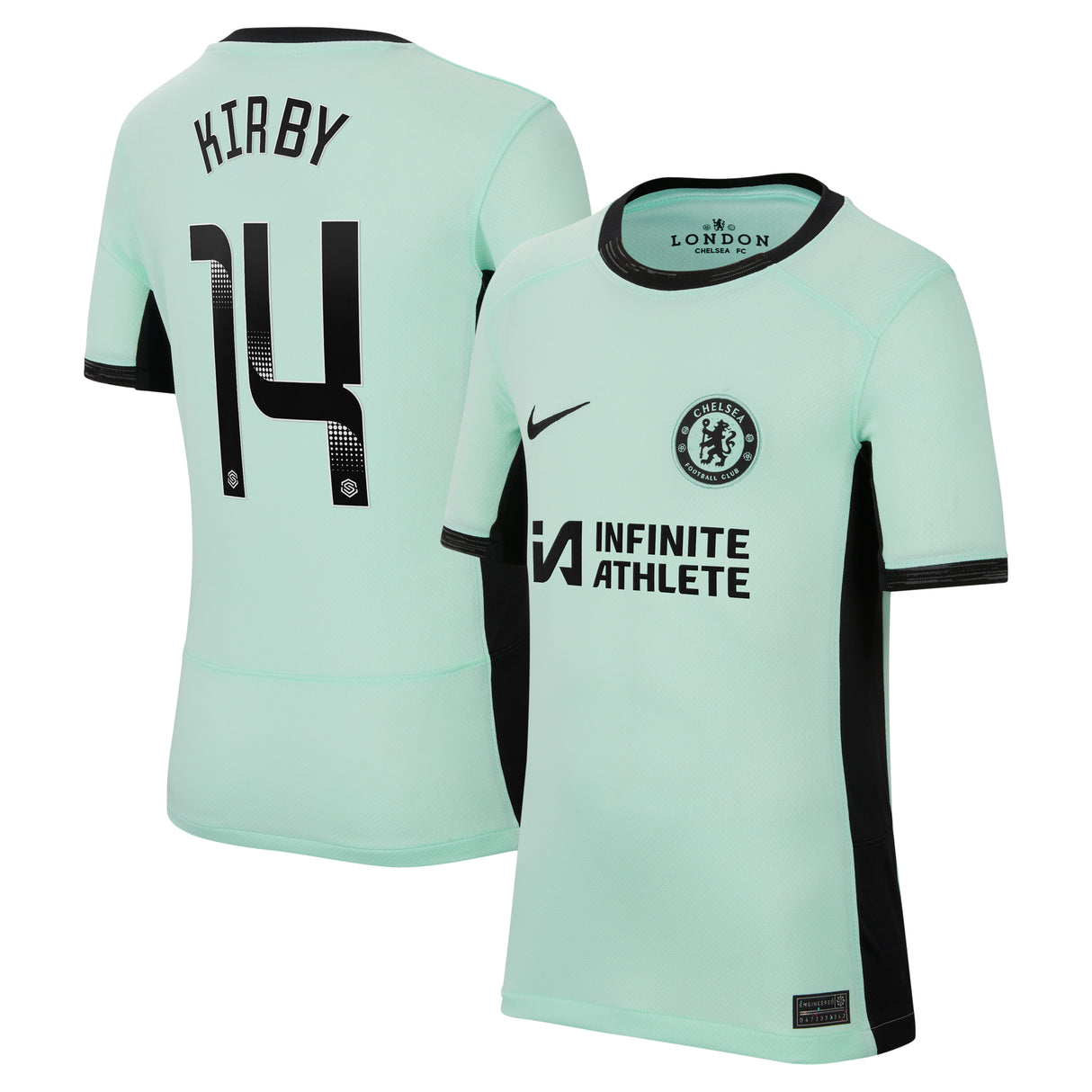 Chelsea WSL Third Stadium Sponsored Shirt 2023-24 - Kids with Kirby 14  printing - Kit Captain