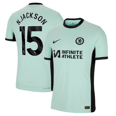 Chelsea Third Vapor Match Sponsored Shirt 2023-24 with Jackson 15 printing - Kit Captain