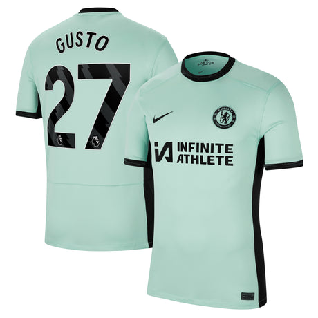 Chelsea Nike Third Stadium Sponsored Shirt 2023-24 with Gusto 27 printing