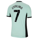 Chelsea Third Vapor Match Sponsored Shirt 2023-24 with Sterling 7 printing - Kit Captain