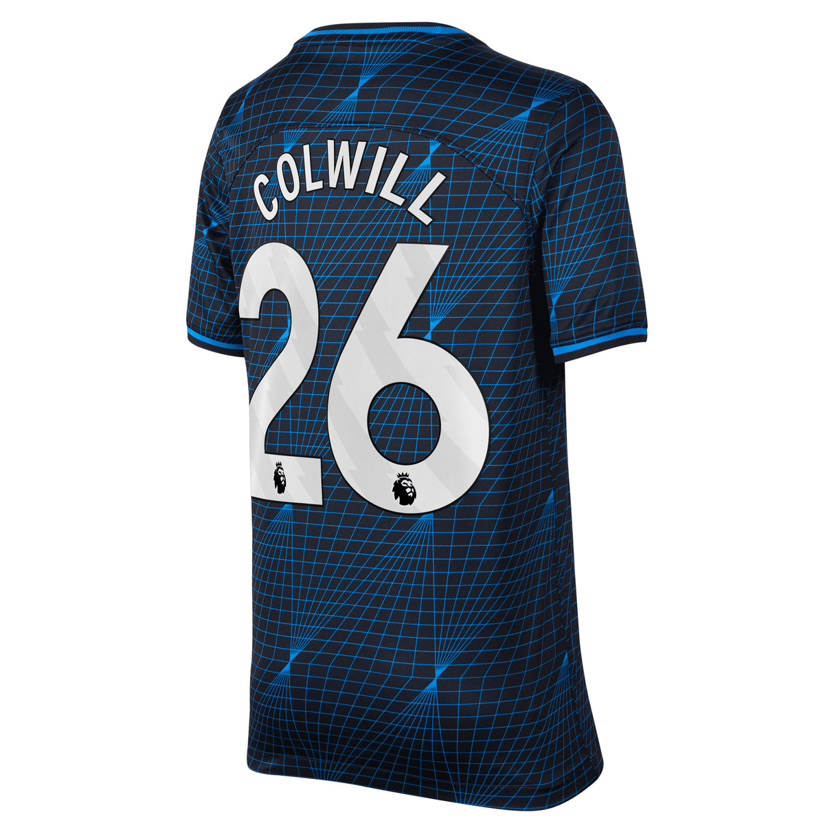 Chelsea Nike Away Stadium Sponsored Shirt 2023-24 - Kids with Colwill 26 printing