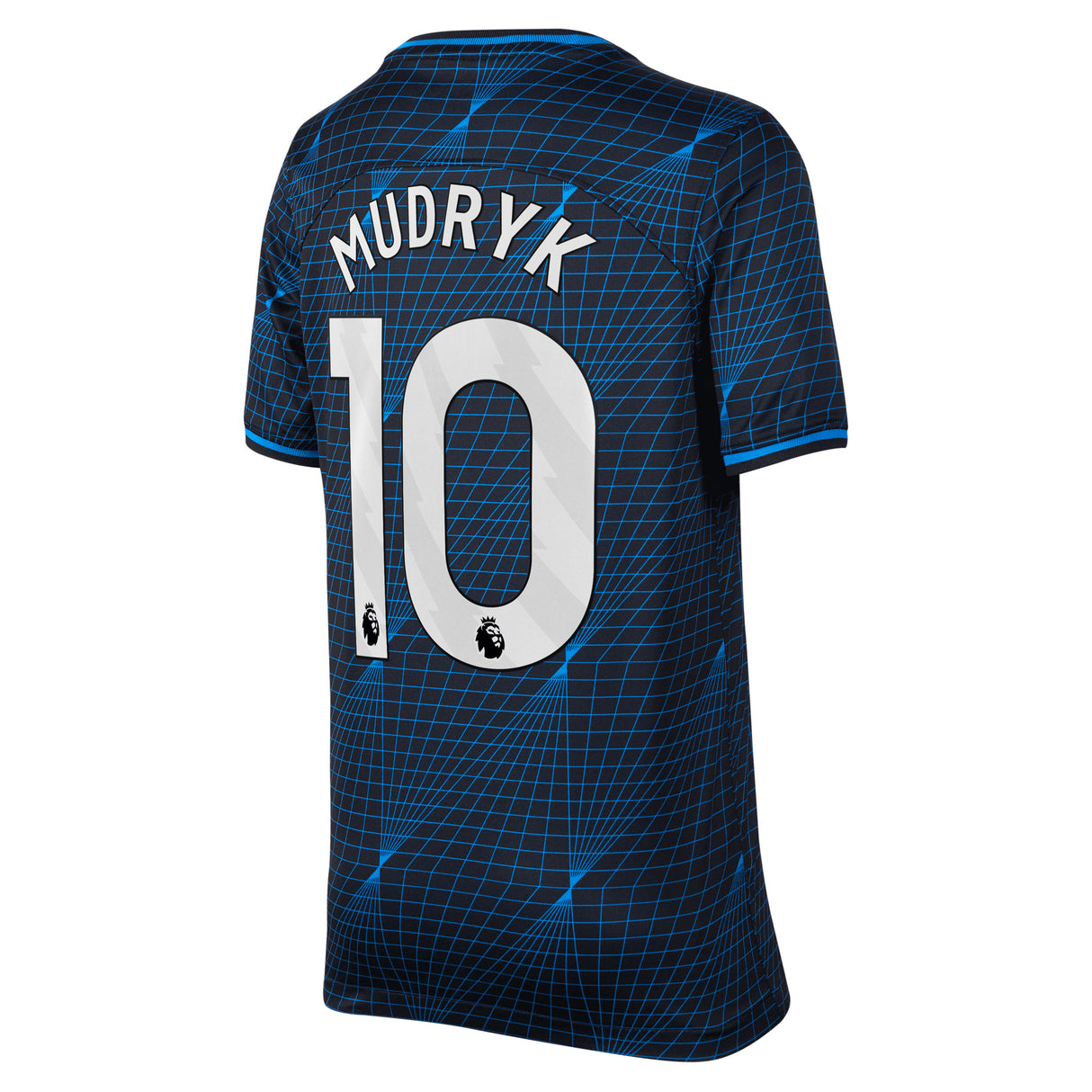 Chelsea Nike Away Stadium Sponsored Shirt 2023-24 - Kids with Mudryk 10 printing