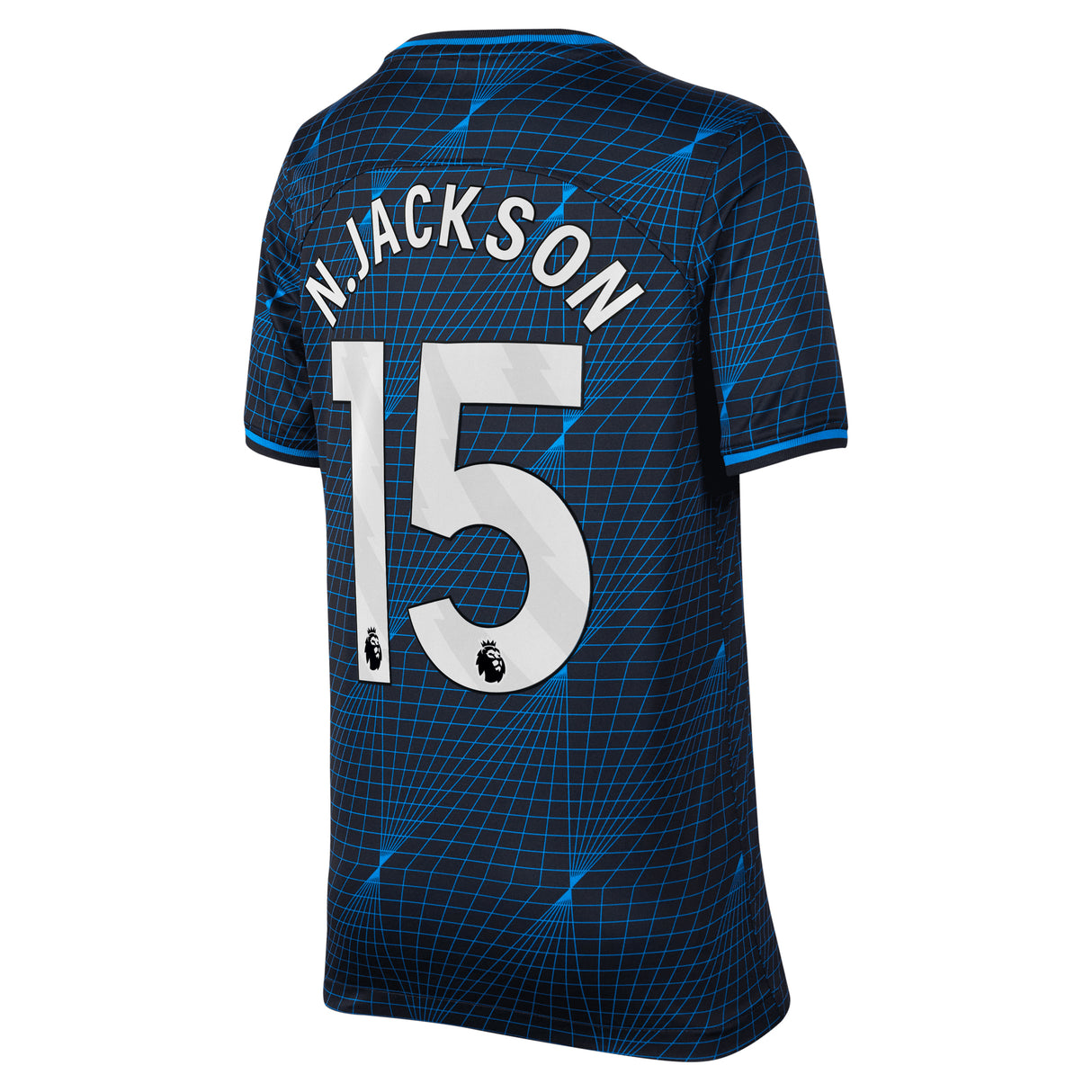 Chelsea Nike Away Stadium Sponsored Shirt 2023-24 - Kids with Jackson 15 printing