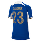 Chelsea Cup Nike Home Stadium Sponsored Shirt 2023-24 - Kids with Gallagher 23 printing