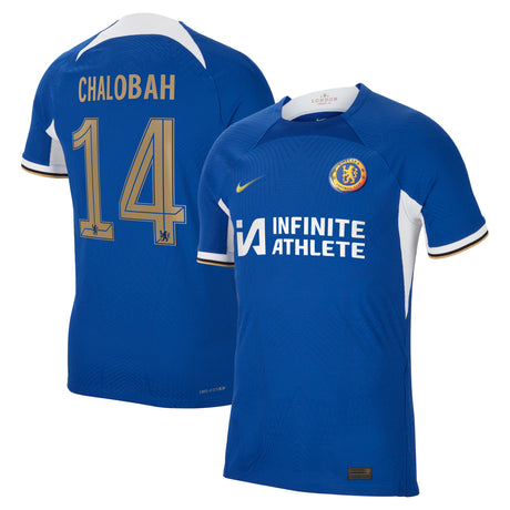 Chelsea Cup Home Vapor Match Sponsored Shirt 2023-24 with Chalobah 14 printing - Kit Captain