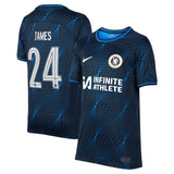 Chelsea Cup Nike Away Stadium Sponsored Shirt 2023-24 - Kids with James 24 printing