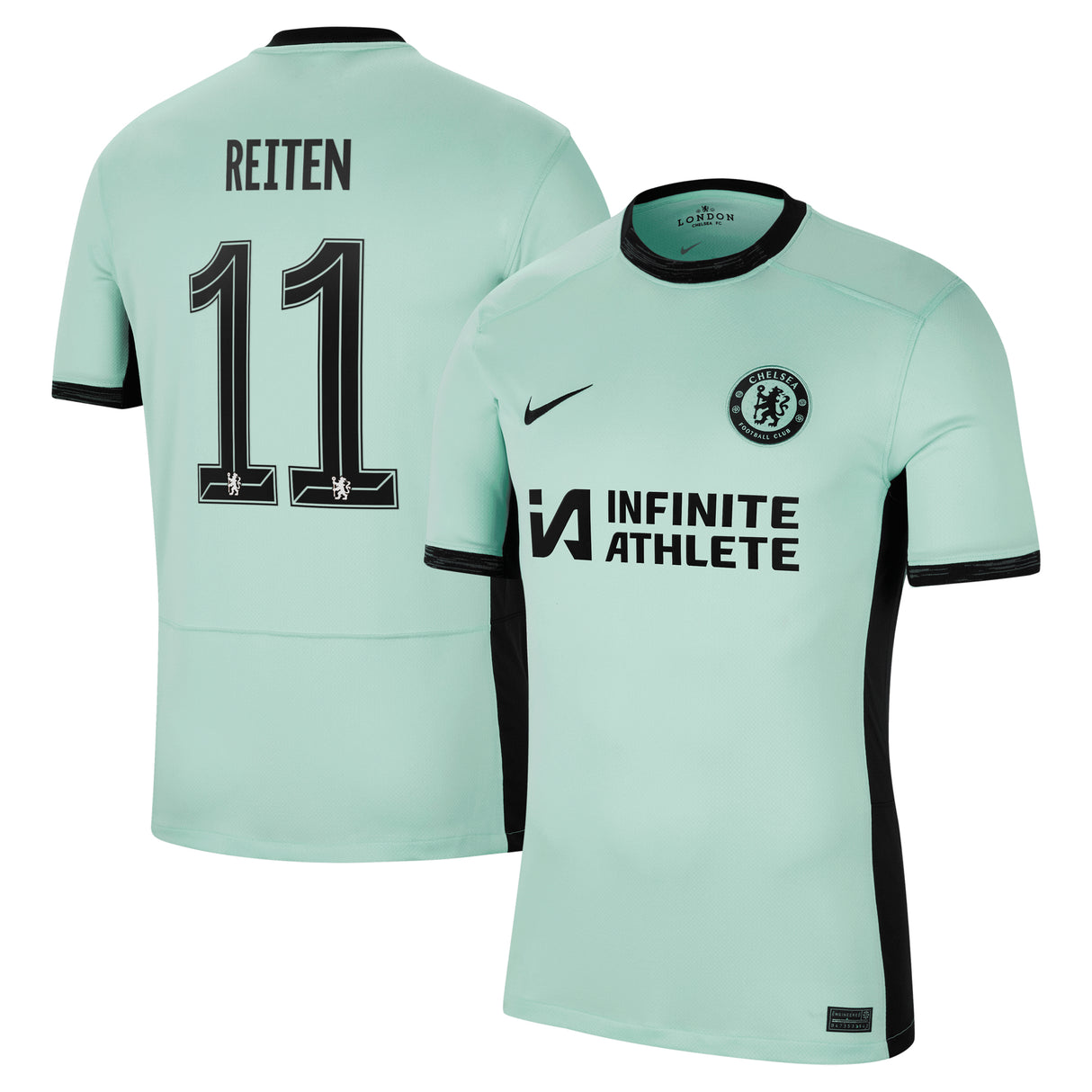 Chelsea Cup Nike Third Stadium Sponsored Shirt 2023-24 with Reiten 11 printing