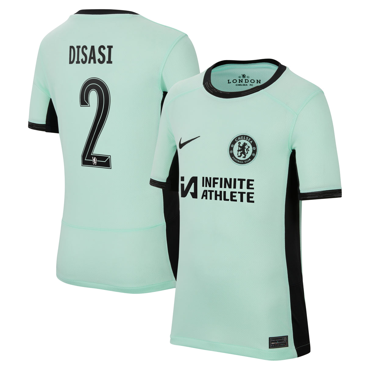 Chelsea Cup Third Stadium Sponsored Shirt 2023-24 - Kids with Disasi 2 printing - Kit Captain