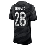 Chelsea Cup Nike Stadium Goalkeeper Sponsored Shirt 2023-24 - Kids with PetroviÄ‡ 28 printing - Kit Captain