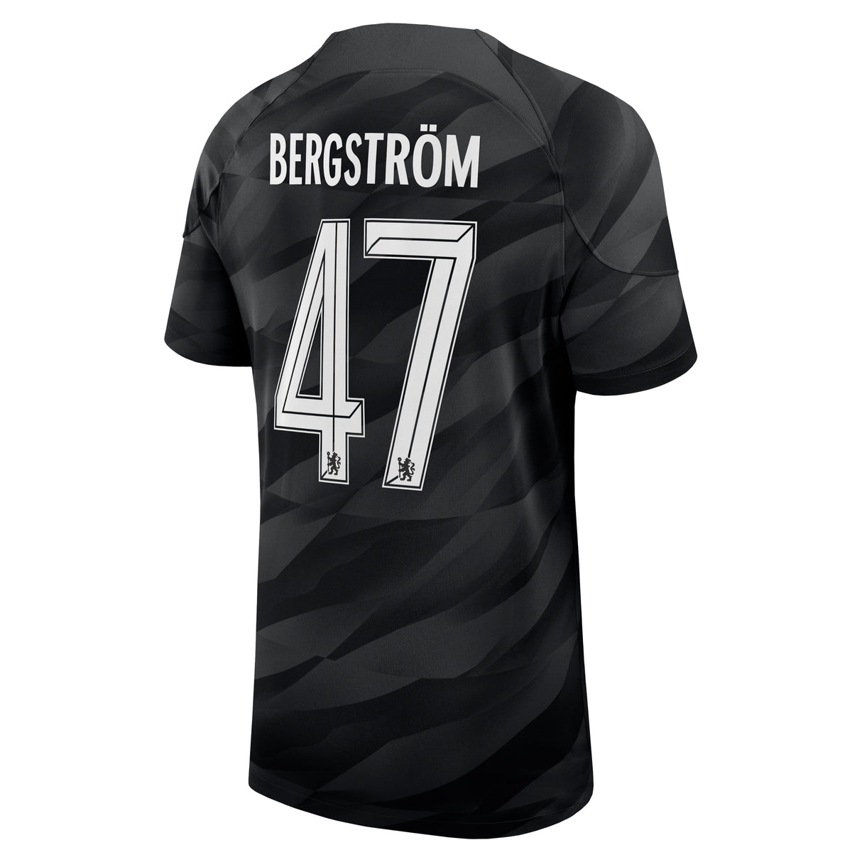 Chelsea Cup Nike Stadium Goalkeeper Sponsored Shirt 2023-24 - Kids with Bergström 47 printing - Kit Captain