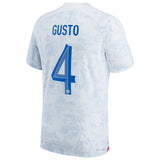 France Away Match Shirt 2022 with Gusto 4 printing - Kit Captain