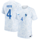 France Away Stadium Shirt 2022 - Kids with Gusto 4 printing - Kit Captain