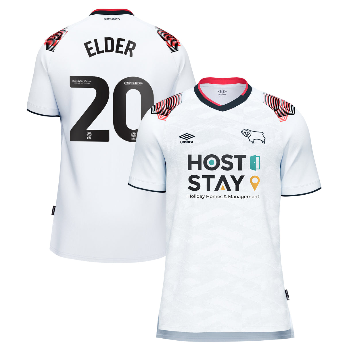 Derby County Umbro Home Shirt 2023-24 - Callum Elder 20