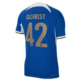 Chelsea Cup Nike Home Vapor Match Shirt 2023-24 with Gilchrist 42 printing