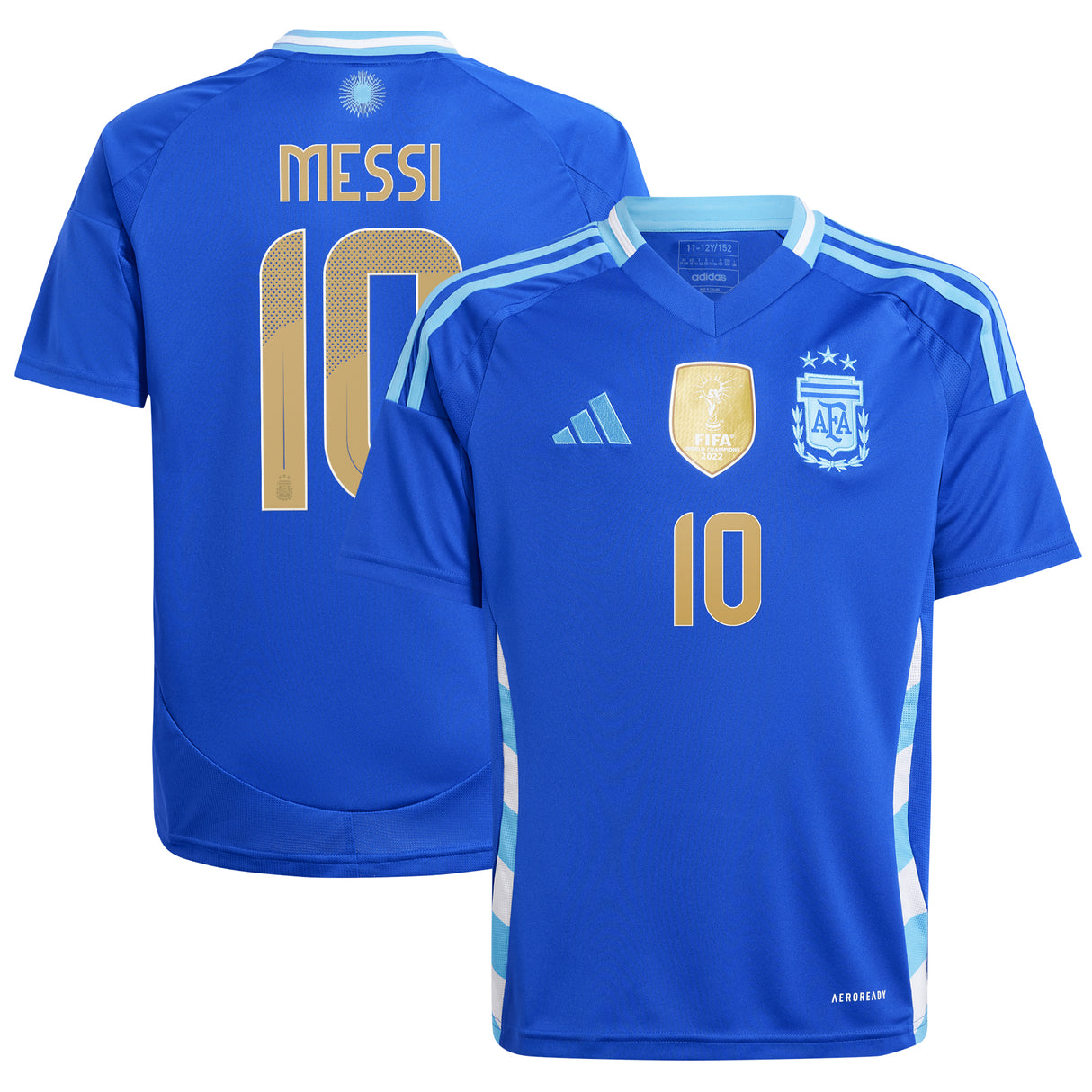 Argentina adidas Away Shirt 2024 - Kids with Messi 10 printing